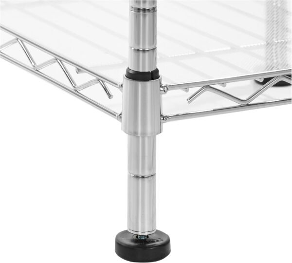 Adjustable Metal Hanging Storage Rack – Expandable Closet Organizer with Shelves for Bedroom, Laundry Room, or Garage - Image 3