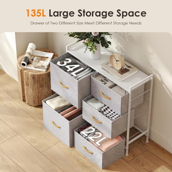 Dresser for Bedroom with 5 Drawers - Image 2